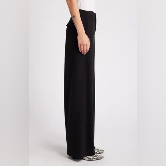 New rag & bone Sofie Ponte Wide-Leg Pants Black - Picture 10 of 16